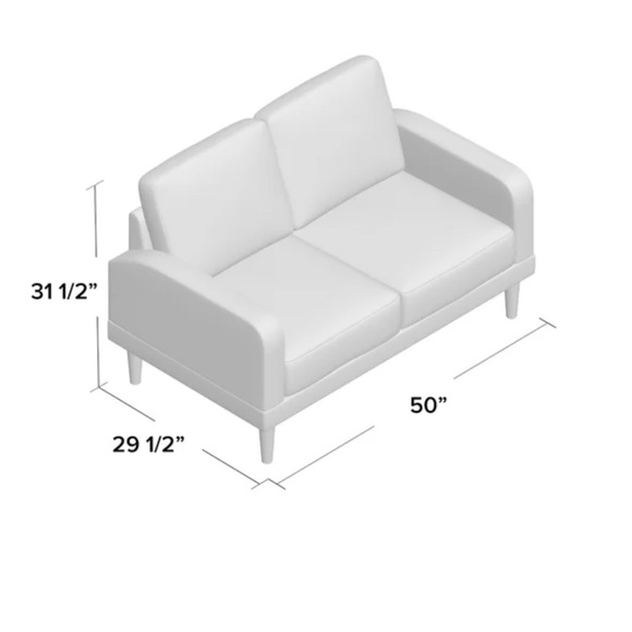 🚫SOLD🚫50” dark gray upholstered loveseat - Picture 9 of 9